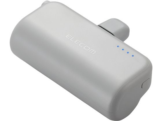 エレコム モバイルバッテリー 5000mAh 直挿し DE-C43L-5000DGY