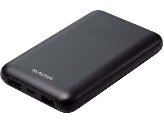 エレコム モバイルバッテリー 10000mAh 薄型 DE-C44-10000BK