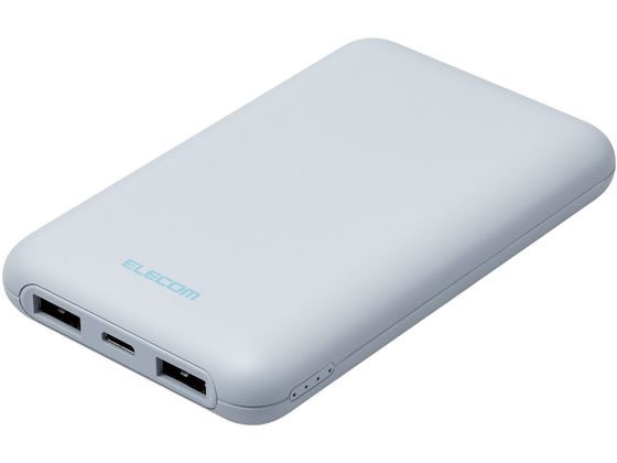 エレコム モバイルバッテリー 10000mAh 薄型 DE-C44-10000BU