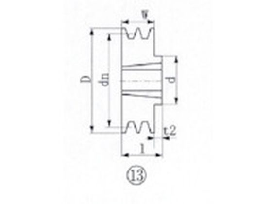 EVN ブッシングプーリー SPZ 160mm 溝数2 SPZ160-2 3806880が5,654円