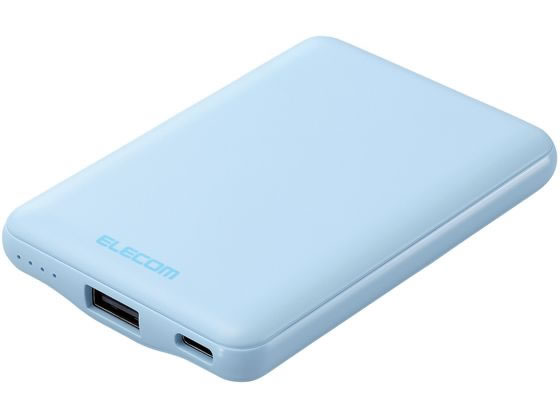 エレコム モバイルバッテリー 5000mAh 薄型 DE-C45-5000BU