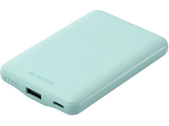 エレコム モバイルバッテリー 5000mAh 薄型 DE-C45-5000GN