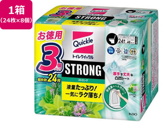 KAO トイレクイックル ストロング エクストラハーブの香り 詰替 24枚 8個