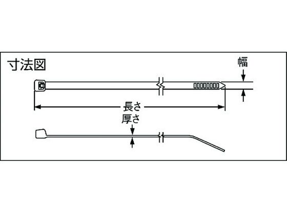 パンドウイット ナイロン結束バンド グレー 幅3.6mm 長さ203mm 1000本