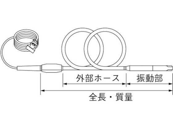 エクセン インナーバイブレータ フィンヘッド 30φ 4m HBM30ZX-4M