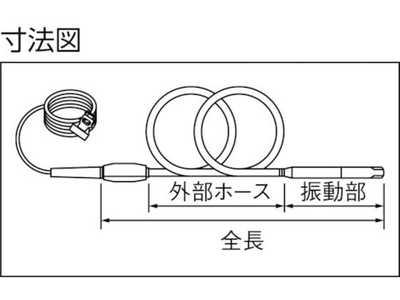 エクセン インナーバイブレータ フィンヘッド 30φ 4m HBM30ZX-4M