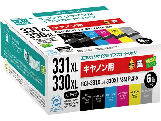 �G�R���J ���T�C�N���C���N 6�F�p�b�N ��e�� ECI-C331XL-6P