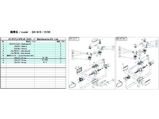 ULVAC DA-81S／81SK用メンテナンスキット DA-81S 81SK MAINTENANCEKIT