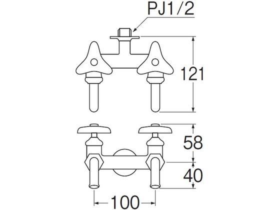 SANEI 二口ホーム水栓 F13A-13