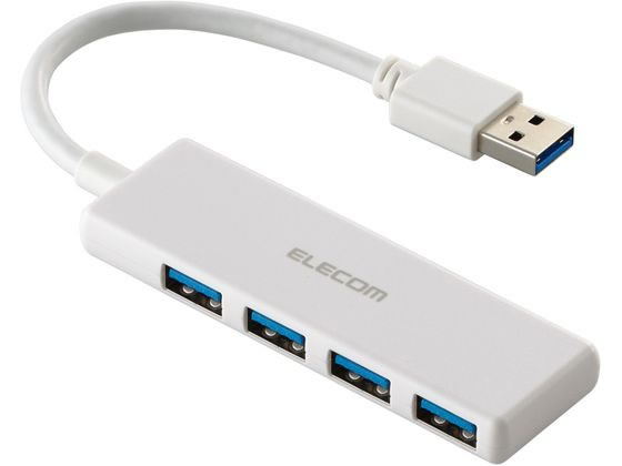 エレコム USBハブ A×4 USB3.2 ホワイト U3H-H040WH