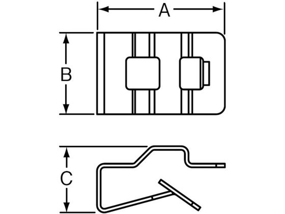 パンドウイット クリップ型固定具 (100個入) MCMS12-P-C