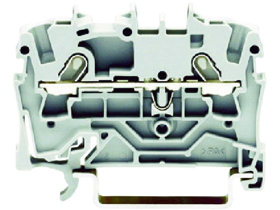 WAGO スプリング式中継端子台 2001シリーズ2線式用 グレー色 2001-1201-PK