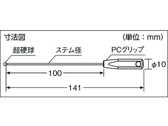 SK ボールギャップゲージ ステム径2.3mm 規格φ6.4 BTP-064 1143731が