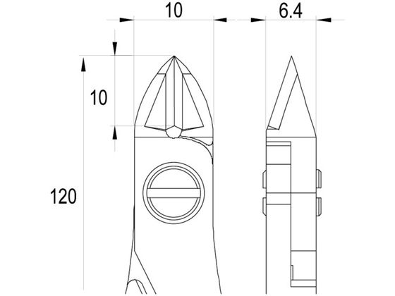 idealtek ESD精密ニッパ タングステン長円形 フラッシュ刃 125mm