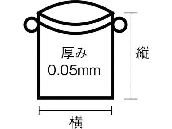 まとめ）TRUSCO業務用ひも付きポリ袋 0.05×45L HP-0045 1パック