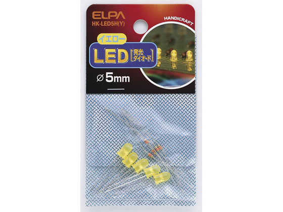 朝日電器 LED φ5mm イエロー 5個入 HK-LED5H(Y)