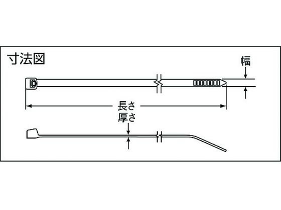 パンドウイット ナイロン結束バンド 耐熱耐候性黒 (1000本入) PLT2I