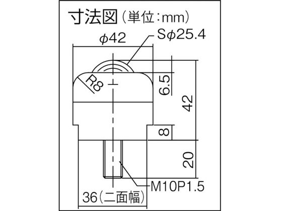 プレインベア ゴミ排出穴付 上向き用 スチール製 PV120BH PV120BH