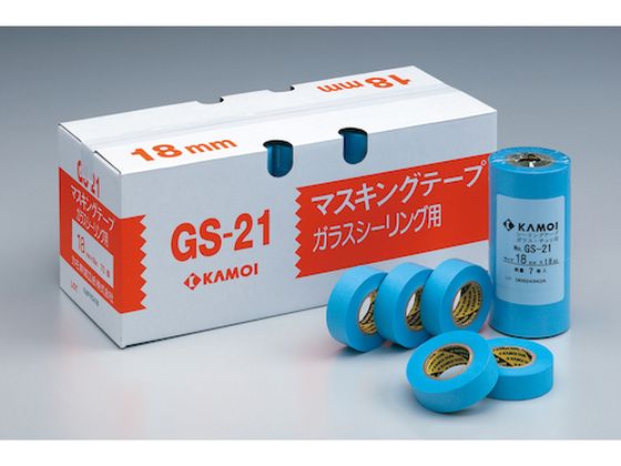 カモ井 マスキングテープガラスサッシ用(7巻入) GS21JAN-18