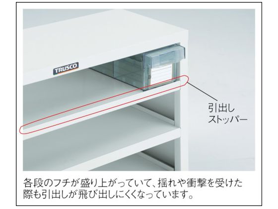 TRUSCO 引出しユニット本体 W592×D307×H609 W MK-44SN-W 3937607が