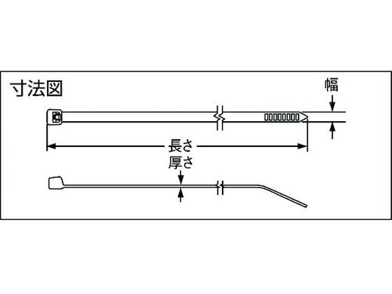 パンドウイット ナイロン結束バンド 黄 (100本入) PLT2S-C4Y