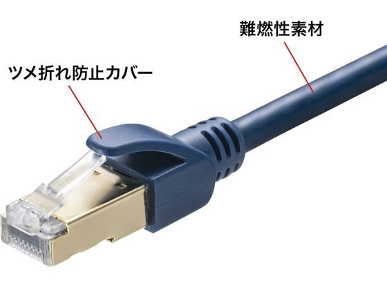 サンワサプライ カテゴリ6Aハンダ産業用LANケーブル 20m ネイビーブルー KB-H6A-20NVが7,385円【ココデカウ】