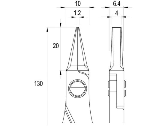 idealtek ESD精密プライヤー 直爪・平 130mm ギザ付 ES6012-CR-BG-IT