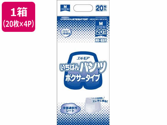 カミ商事 エルモアいちばん パンツ ボクサータイプ M 20枚 4パック