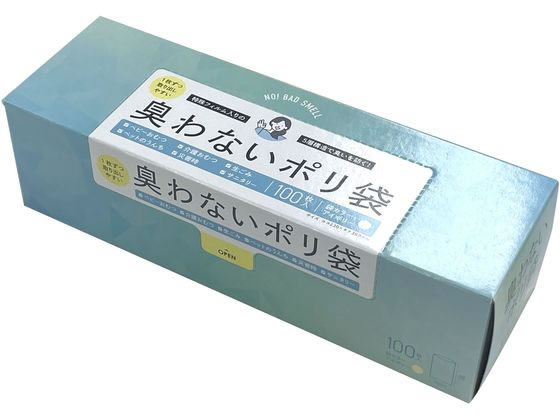 ハウスホールドジャパン 臭わないポリ袋 M アイボリー 100枚入 AB08