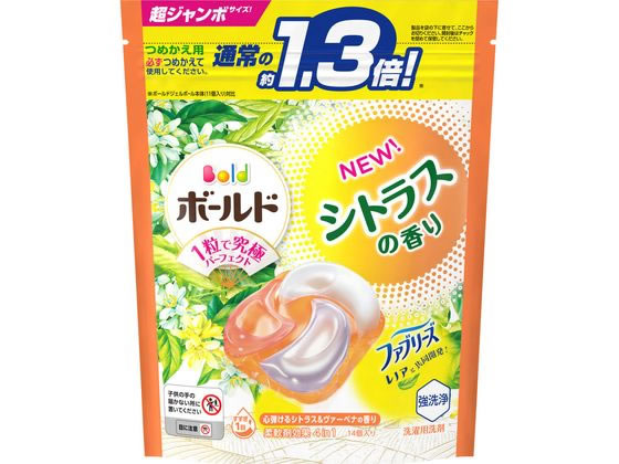 P & G ボールドジェルボール4D シトラス&ヴァーベナ 詰替 14個入