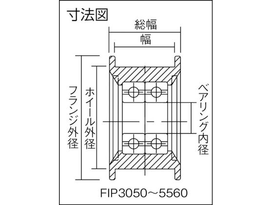 イマオ フランジ付プーリーアイドラー フランジ外径100.0mm FIP8080