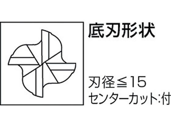 三菱K 4枚刃 ハイススクエアラフィングエンドミルミディアム刃長(M)10mm MRD1000