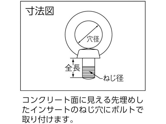 タケネ アイボルト(鉄製) (1個=1袋) TAI12022