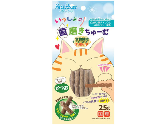 ペッツルート いっしょに 歯磨きちゅーむ かつお 25g