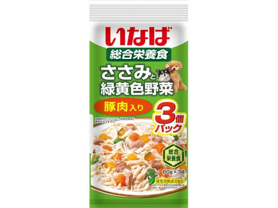 いなばペットフード ささみと野菜 豚肉60g×3袋