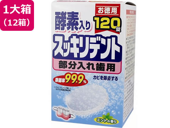 ライオン スッキリデント入れ歯洗浄剤 部分用120錠 12箱