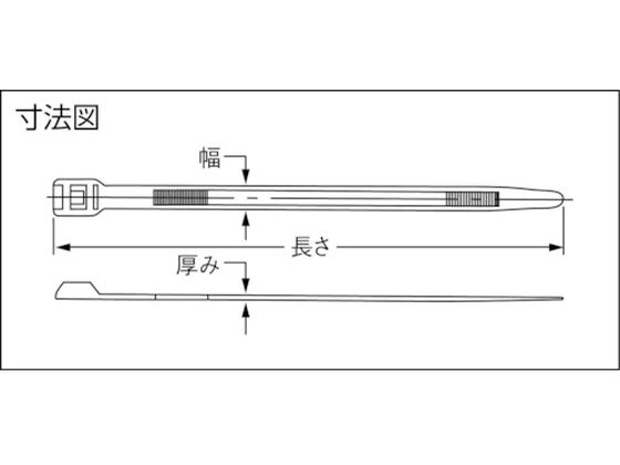 パンドウイット 結束バンド インラインタイ 耐候性 茶 (100本入