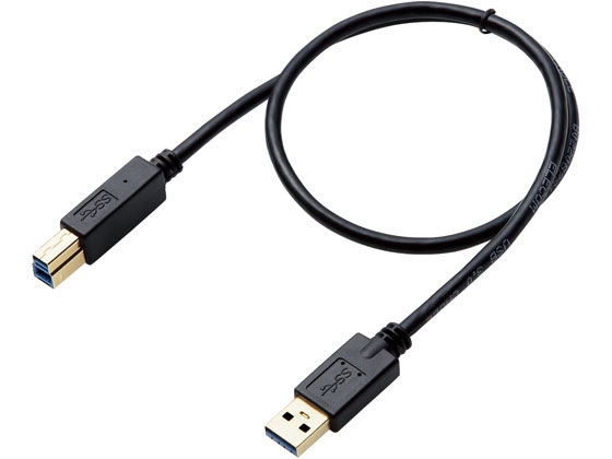 エレコム USBケーブル USB3.0 A-B 0.5m DH-AB3N05BK