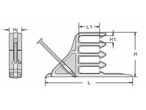 エスコ ケーブルクランプ 25個 83.4×42.0mm EA947FB-31