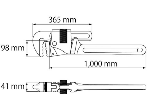 エビ 強力型パイプレンチ 1200mm PW1200 1250400が53,713円【ココデカウ】