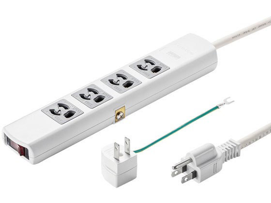 サンワサプライ 電源タップ 3P・4個口・3m TAP-34MG-3