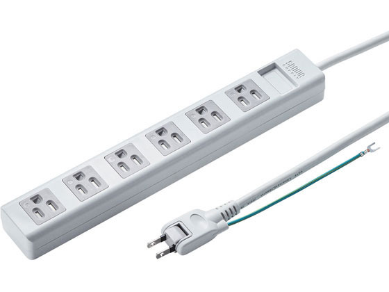 サンワサプライ シャッタータップ 3P・6個口・5m TAP-SH3650MG