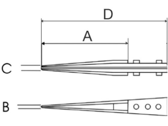 idealtek ESDセラミックピンセット チップ交換タイプ 直型 135mm 71ZJ-SA-0-IT