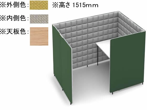 ●品番：ＰＦＲ−ＡＳＤ１３１９Ｌ−１ＳＴ１１●外寸法：幅１３６０×奥行２０００×高さ１５１５ｍｍ●テーブル高さ：７２０ｍｍ●質量：９９．９ｋｇ●本体材質：表面材クロス、ポリウレタンフォーム（芯材）ＭＤ