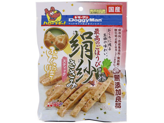 ドギーマンハヤシ 絹紗 スティック 野菜入り 100g