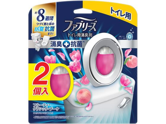 P & G ファブリーズ トイレ用消臭剤 +抗菌 フルーティークラシックブーケ 2P