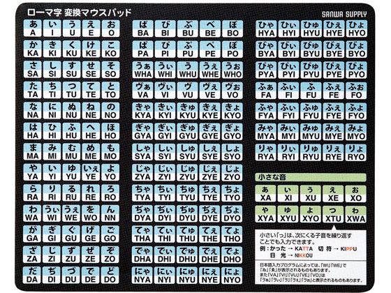 サンワサプライ ローマ字変換マウスパッド ブラック MPD-OP17RL8BK