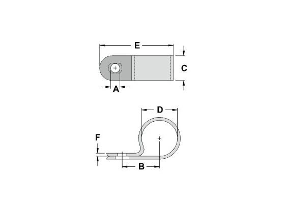 エスコ ケーブルクランプ 100個 5.0mm EA947F-5