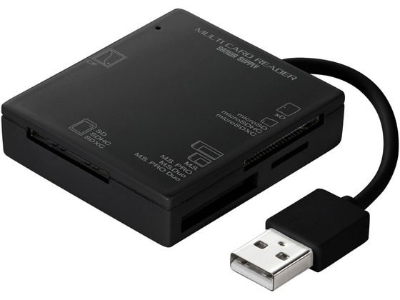 サンワサプライ USB2.0 カードリーダー (ブラック) ADR-ML15BKN