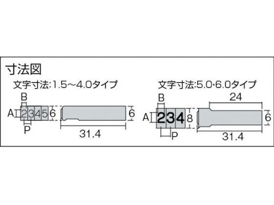 浦谷 ハイス精密組合刻印 Aセット3.0mm (1S=1箱) UC-30AS-